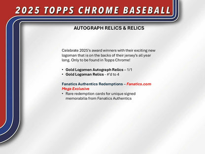 2025 Topps Chrome Baseball Hobby 12-Box Case