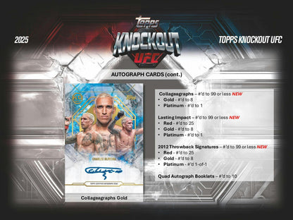 2025 Topps Knockout UFC Hobby Box (Preorder)