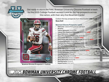 2025 Bowman University Chrome Football Breaker Delight Box