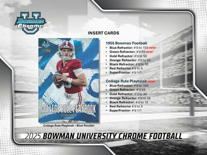 2025 Bowman University Chrome Football Breaker Delight Box