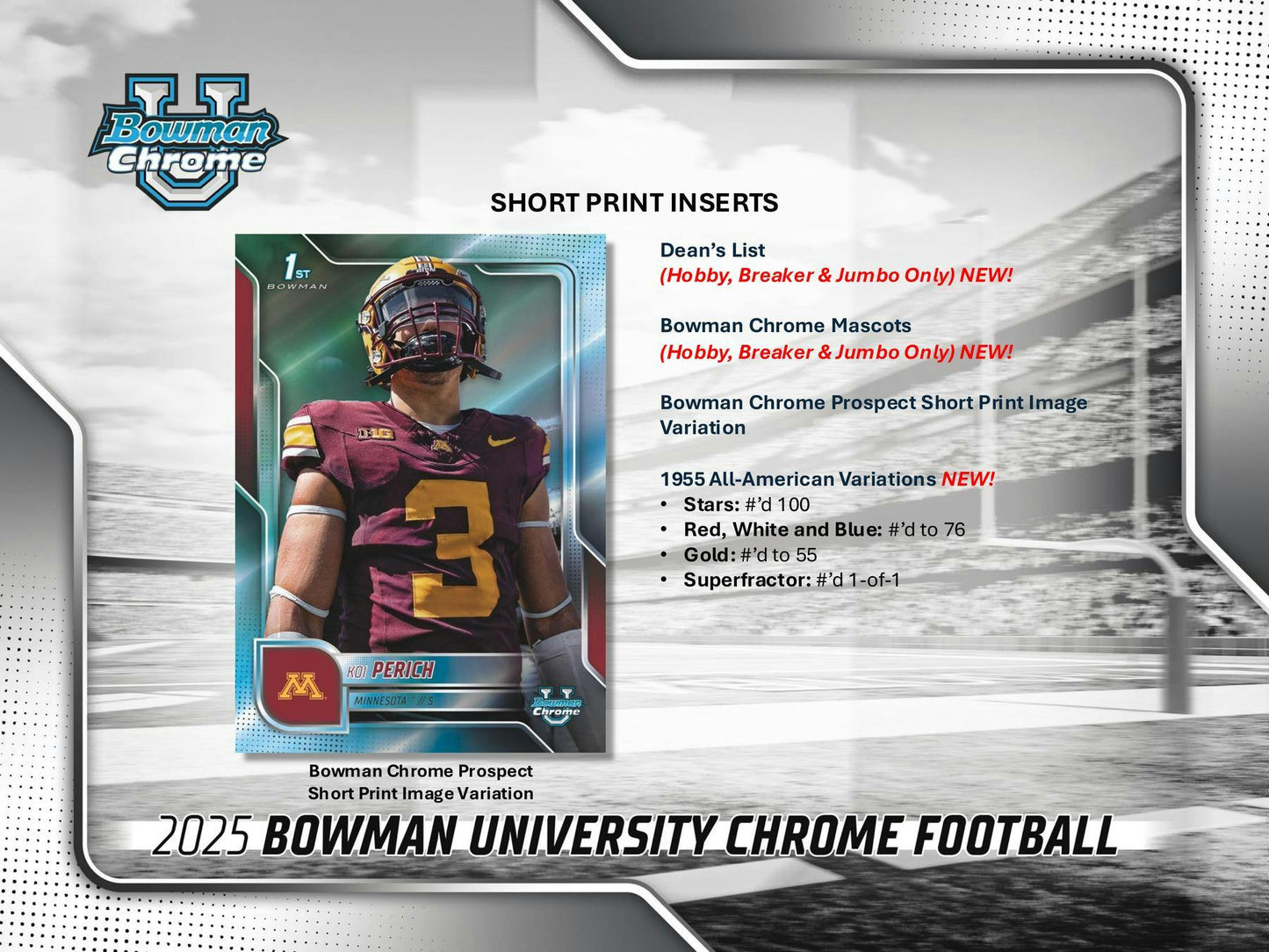 2025 Bowman University Chrome Football Breaker Delight Box