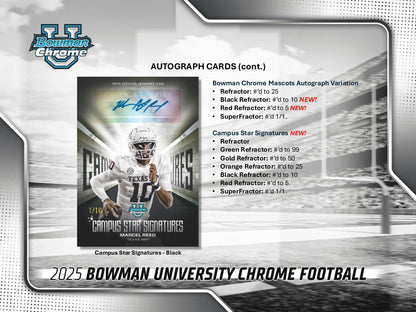 2025 Bowman University Chrome Football Breaker Delight Box