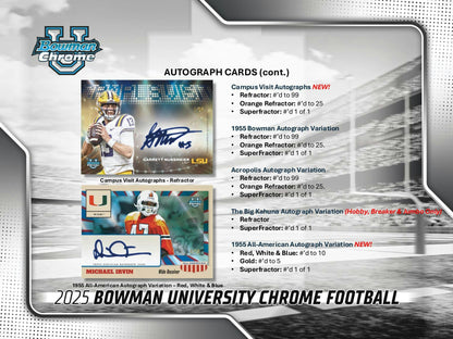 2025 Bowman University Chrome Football Breaker Delight Box