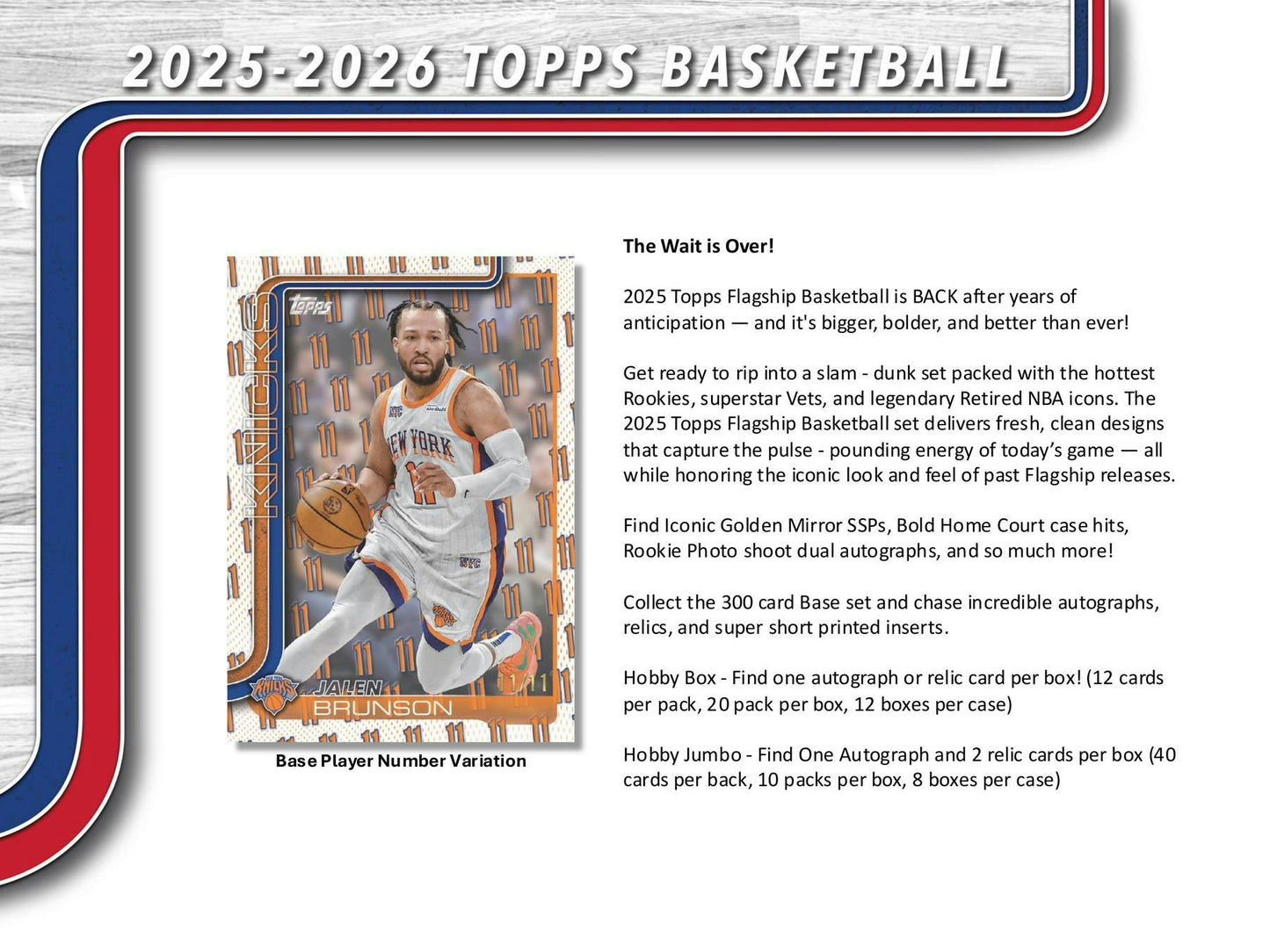2025/26 Topps Flagship Basketball 7-Pack Blaster Box