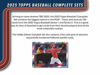 2025 Topps Factory Set Baseball Hobby (Box) Case (12 Sets)