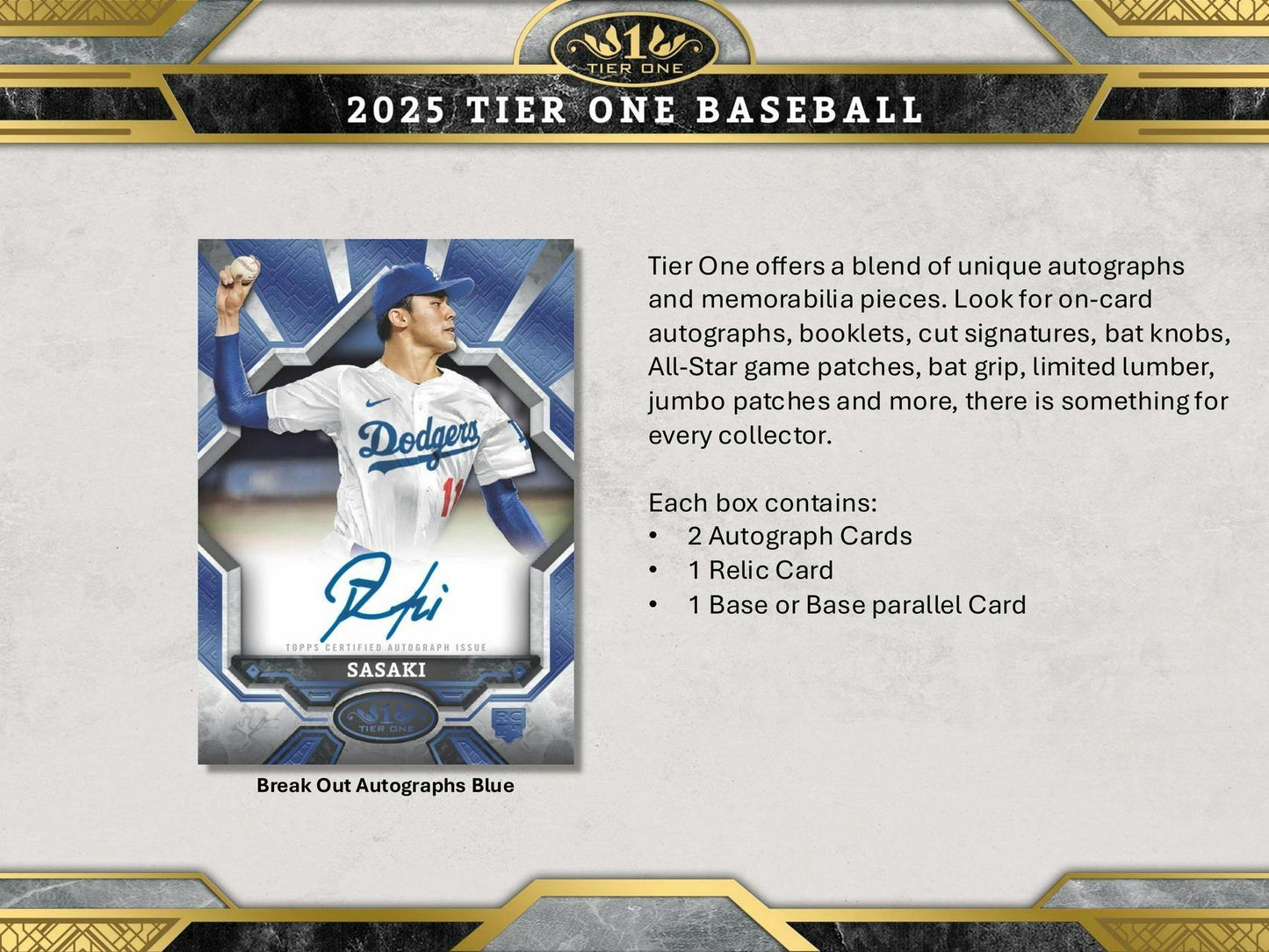 2025 Topps Tier One Baseball Hobby Box