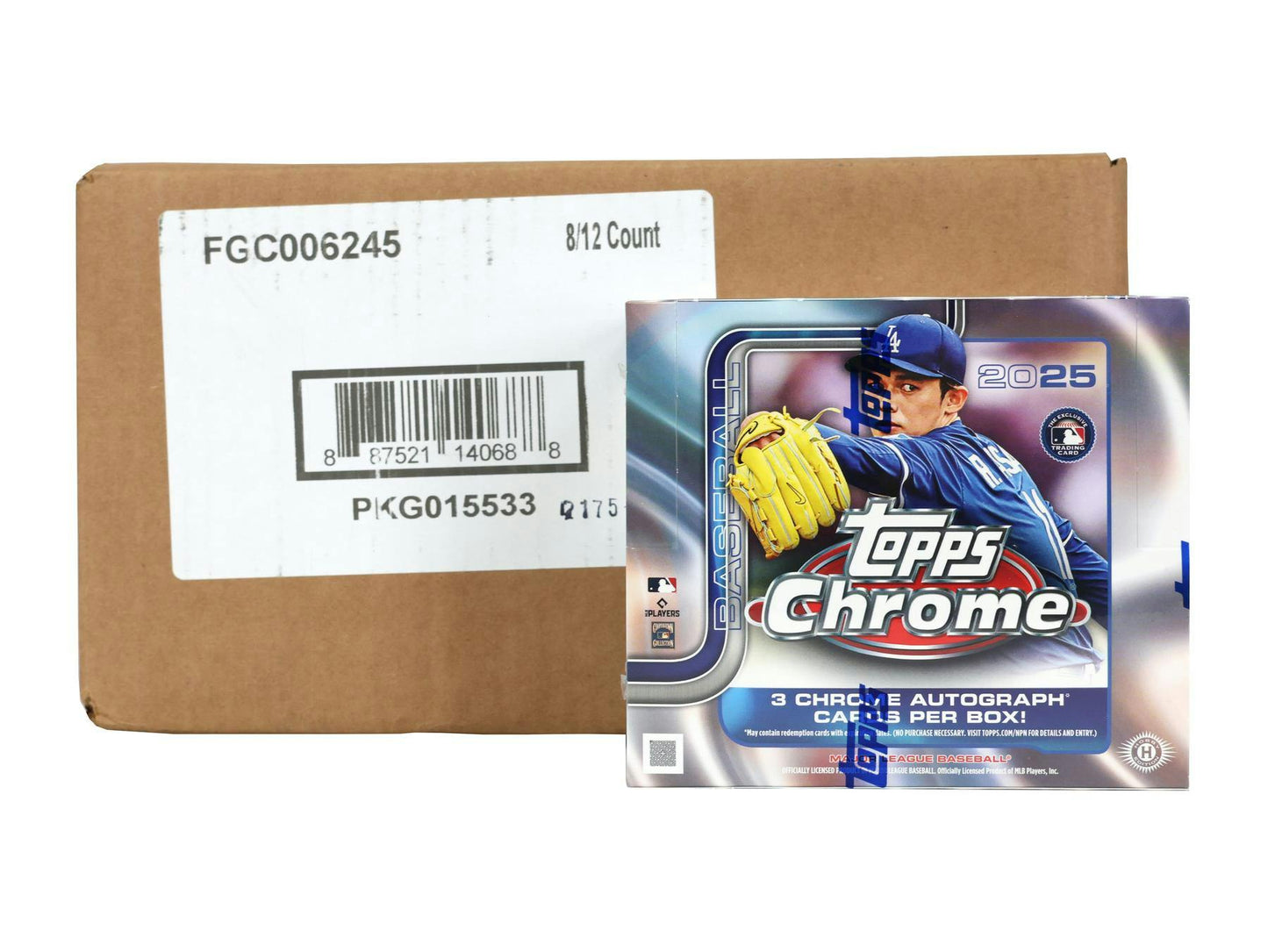 2025 Topps Chrome Baseball Hobby Jumbo 8-Box Case