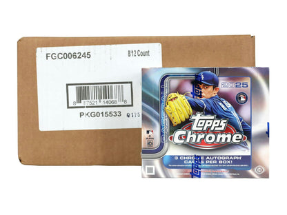 2025 Topps Chrome Baseball Hobby Jumbo 8-Box Case