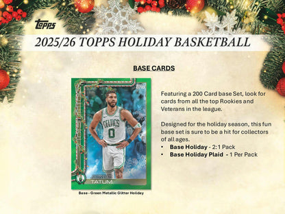 2025/26 Topps Holiday Basketball Countdown Calendar Box
