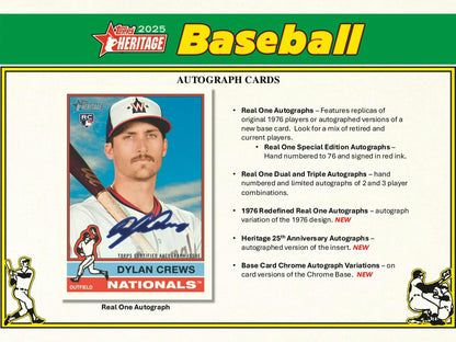 2025 Topps Heritage Baseball Hobby Box