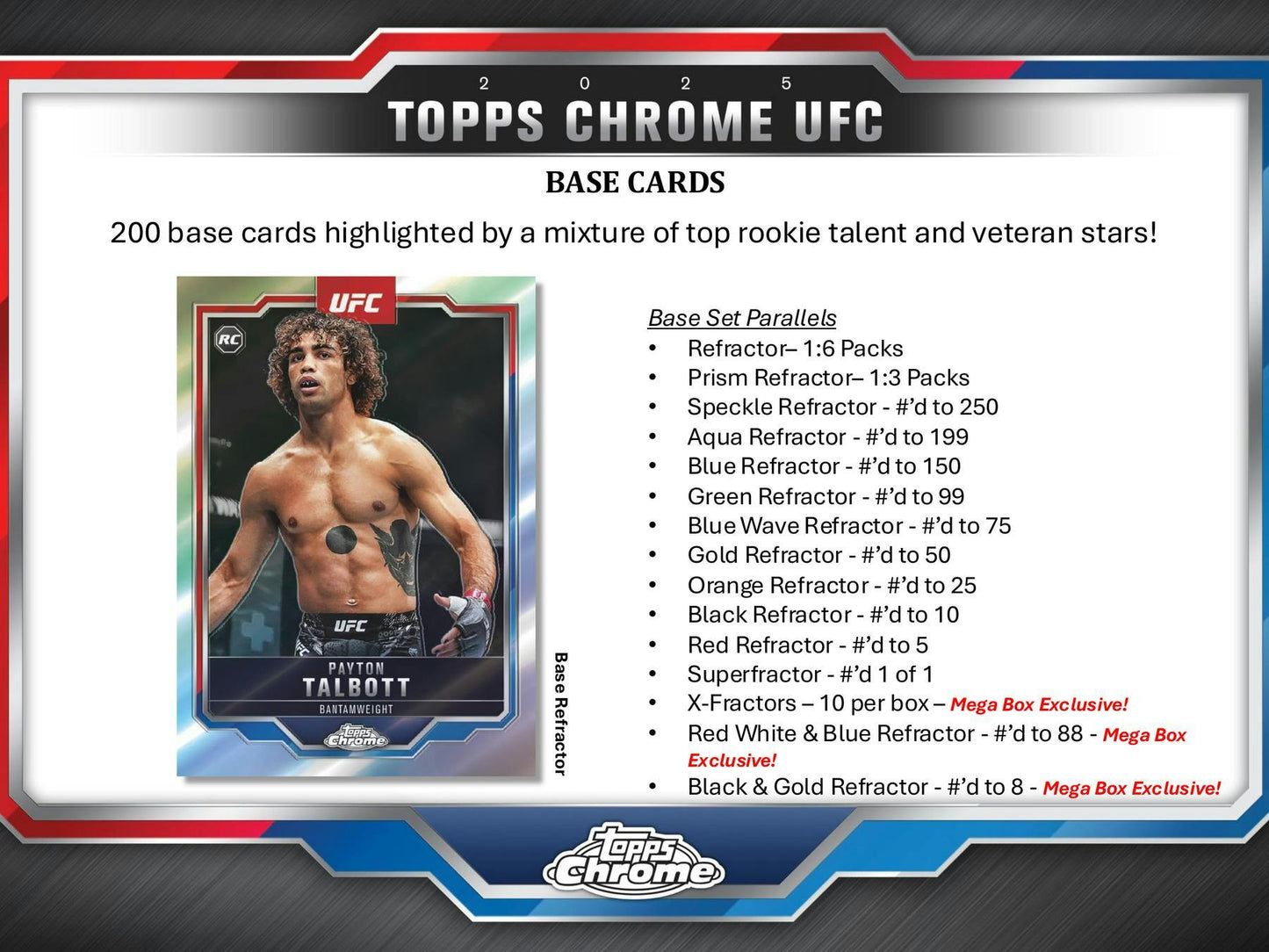 2025 Topps Chrome UFC Mega Box