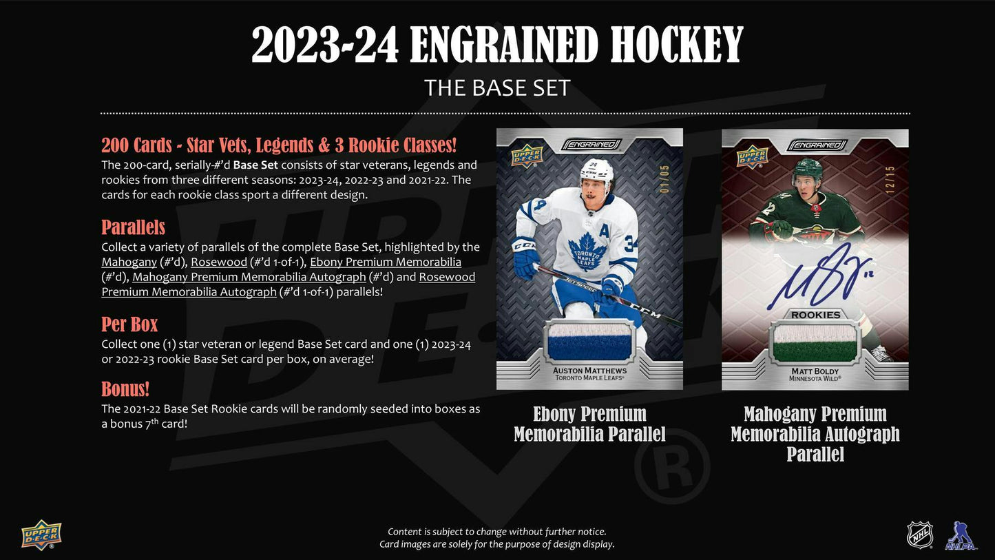 2023/24 Upper Deck Engrained Hockey Hobby Box