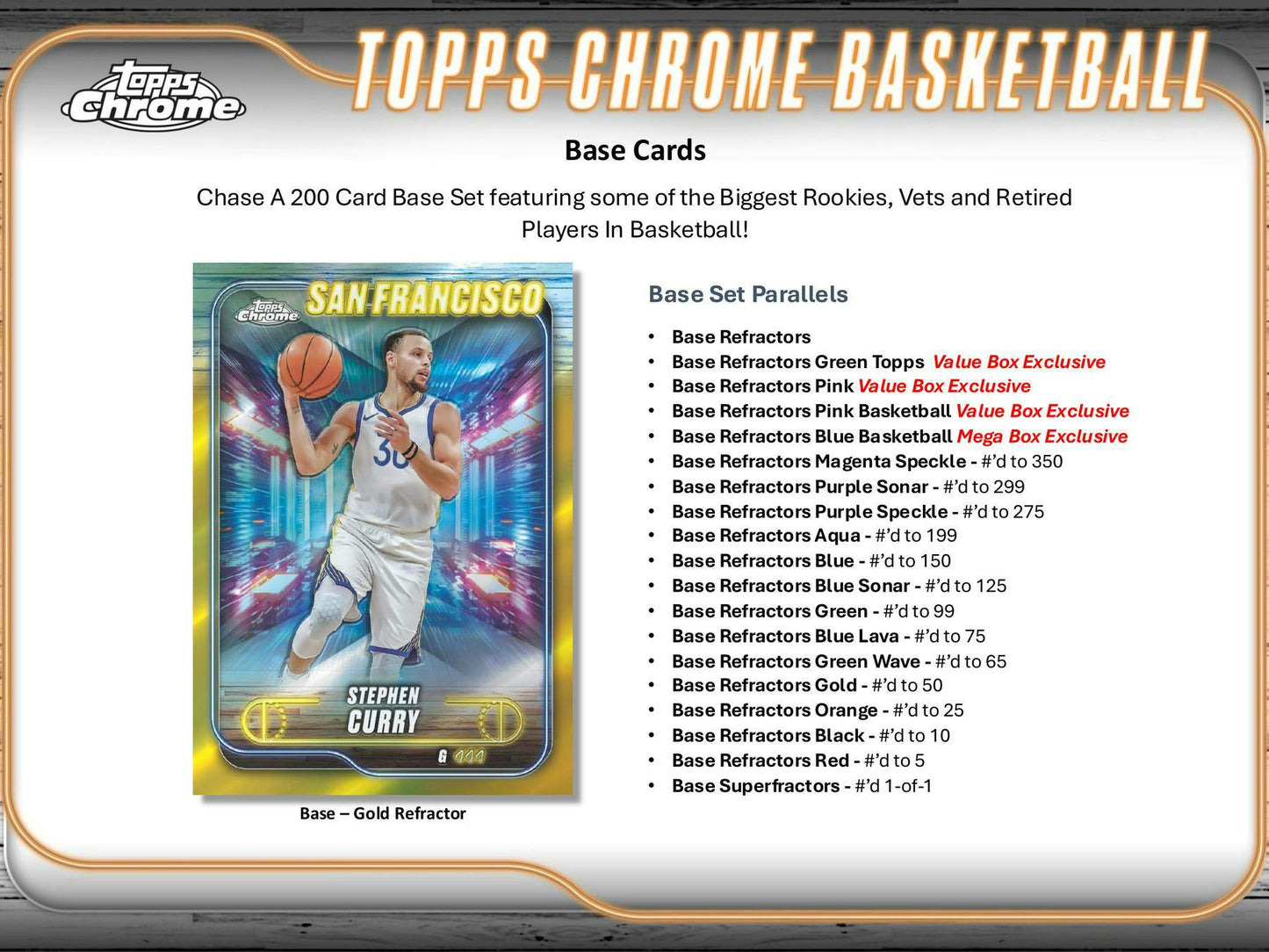 2024/25 Topps Chrome Basketball Mega Box