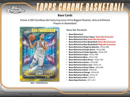 2024/25 Topps Chrome Basketball Mega Box