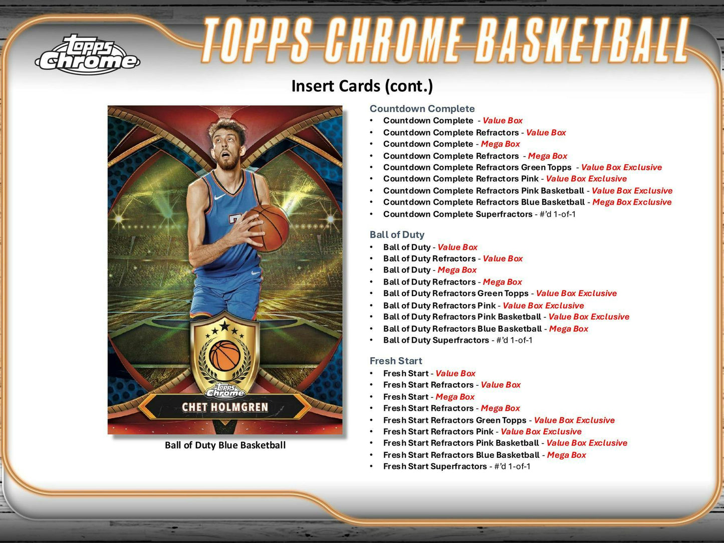 2024/25 Topps Chrome Basketball Mega Box