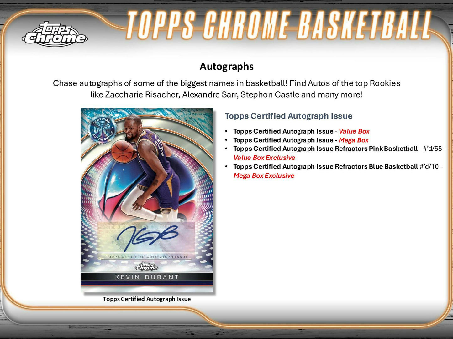 2024/25 Topps Chrome Basketball Mega Box