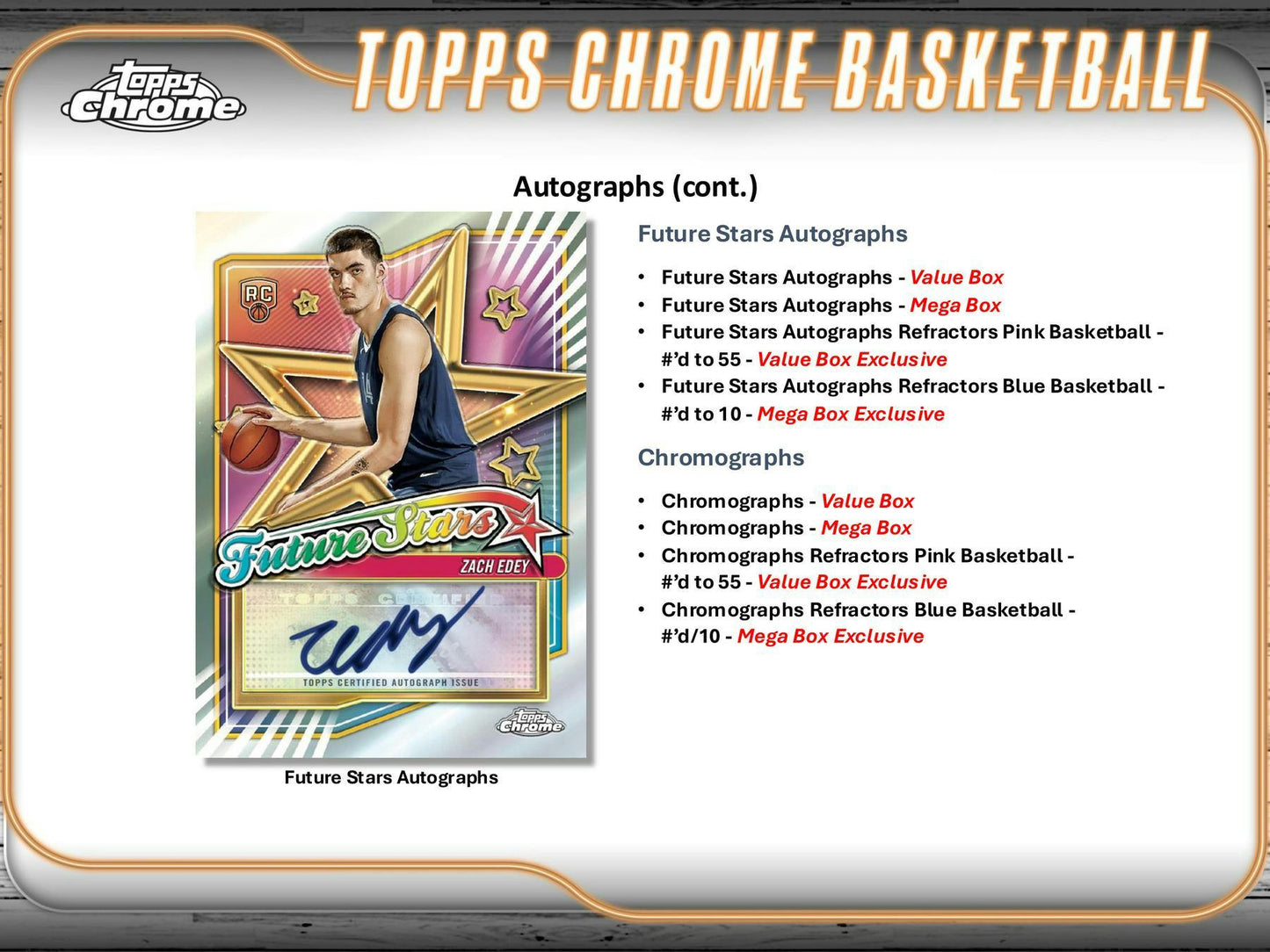 2024/25 Topps Chrome Basketball Mega Box