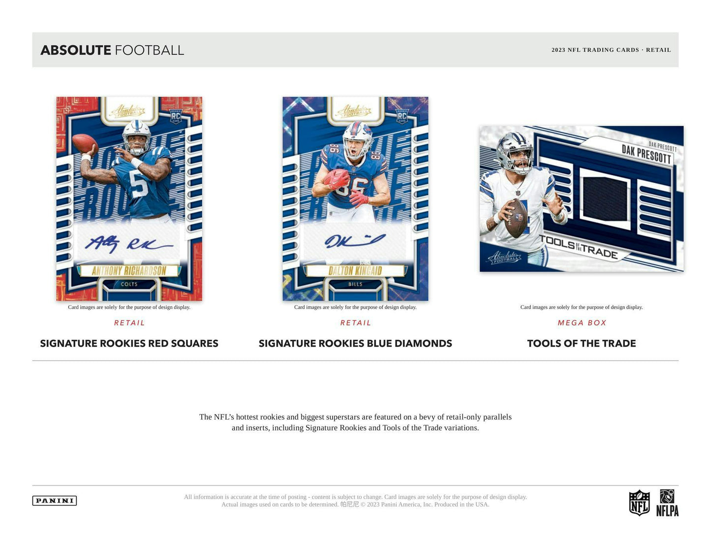 2023 Panini Absolute Football 6-Pack Blaster Box (Green Parallels!)