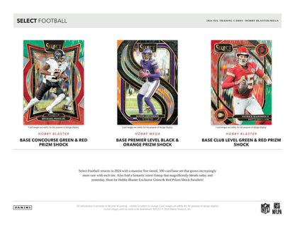 2024 Panini Select Football Hobby Mega Box (Black & Orange Prizms!)