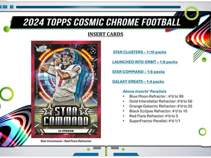 2024 Topps Cosmic Chrome Football Hobby Box