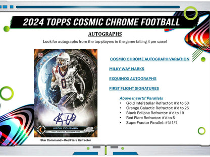 2024 Topps Cosmic Chrome Football Hobby Box