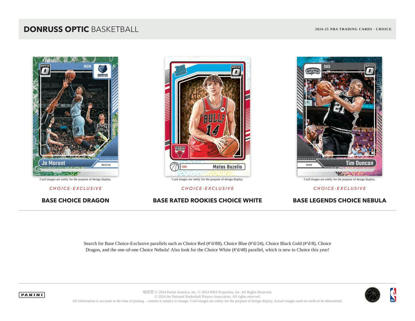 2024/25 Panini Donruss Optic Basketball Choice Box