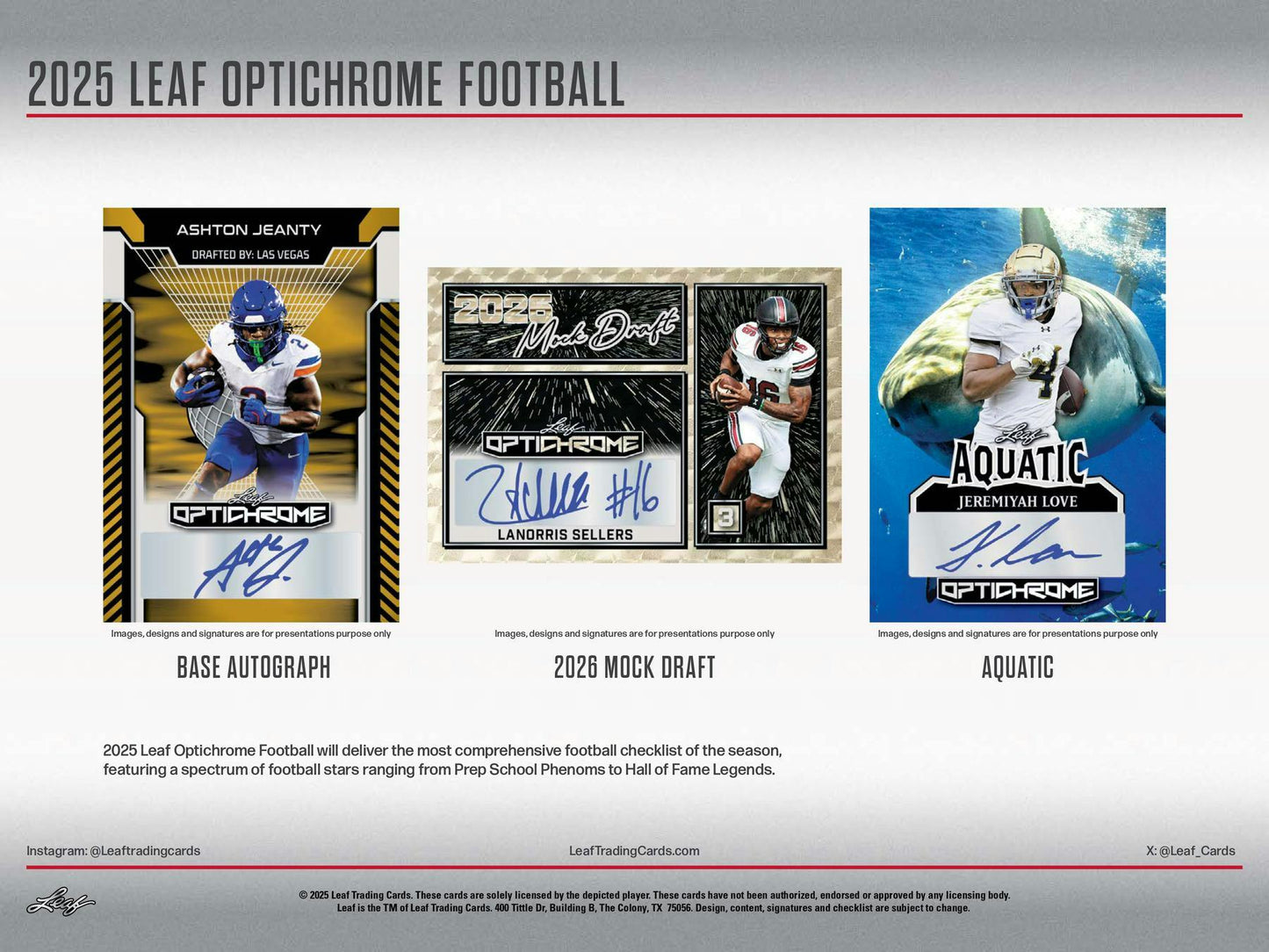 2025 Leaf Optichrome Football Hobby Box