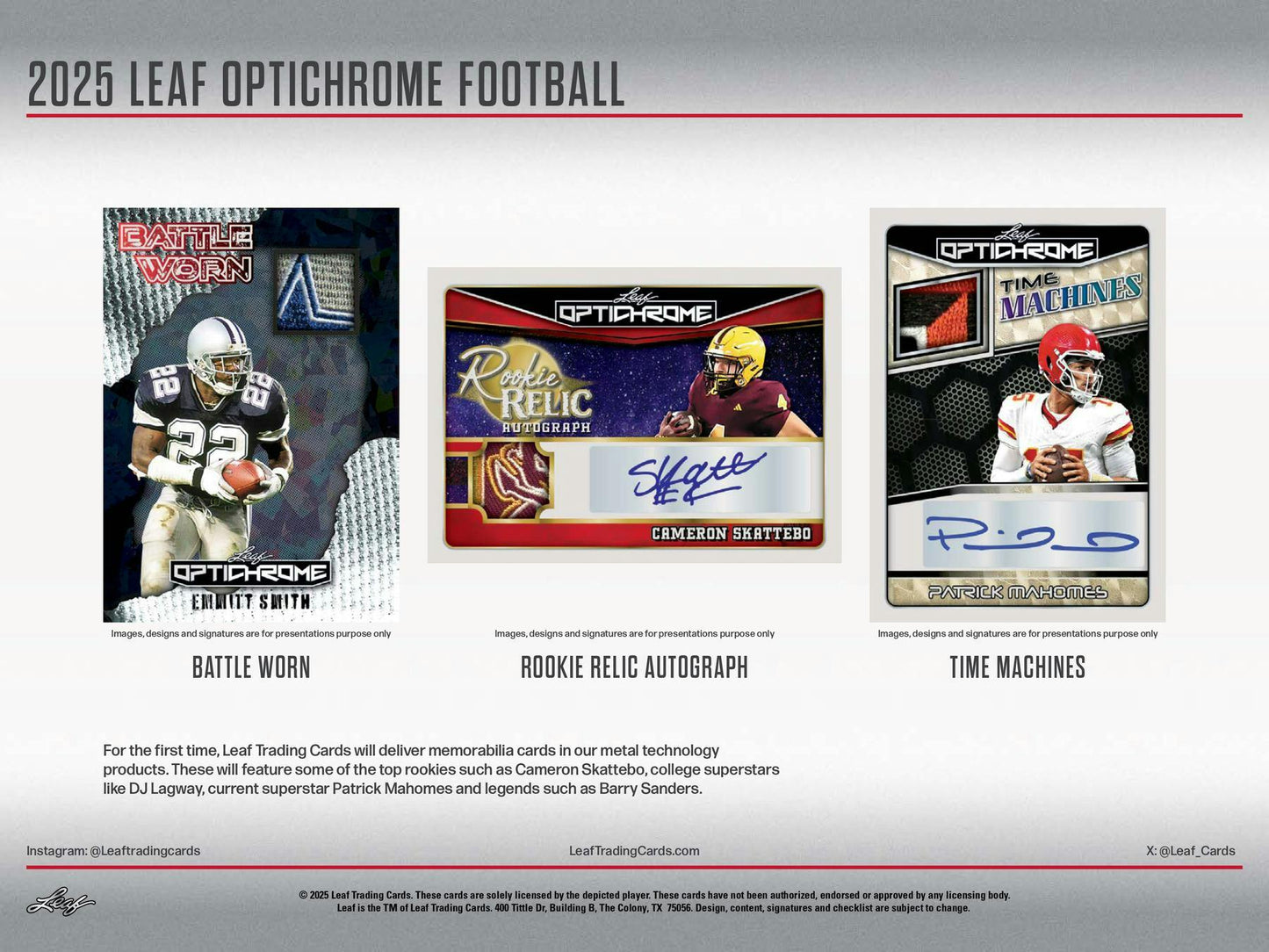 2025 Leaf Optichrome Football Hobby Box