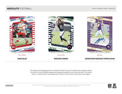 2024 Panini Absolute Football 6-Pack Blaster Box (Green Parallels!)