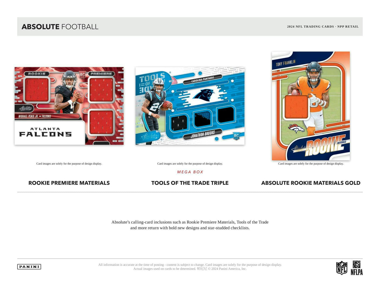 2024 Panini Absolute Football 6-Pack Blaster Box (Green Parallels!)