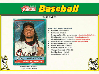 2025 Topps Heritage Baseball Mega Box