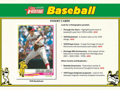2025 Topps Heritage Baseball Mega Box