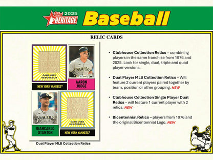 2025 Topps Heritage Baseball Mega Box