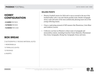 2024 Panini Phoenix Football Hobby Box