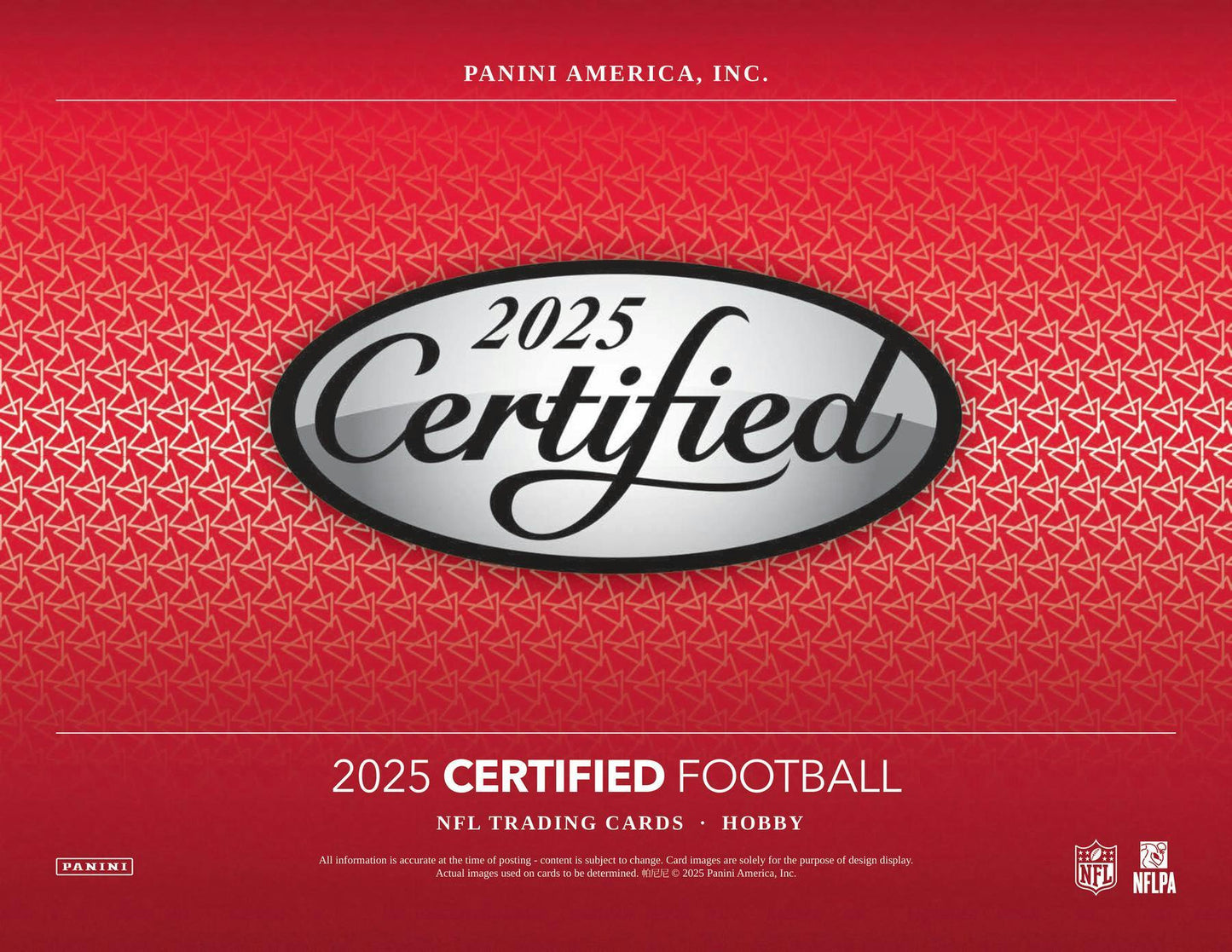 2025 Panini Certified Football Hobby Box