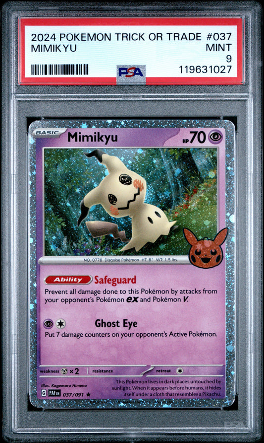 2024 POKEMON TRICK OR TRADE #037 MIMIKYU PSA MINT 9