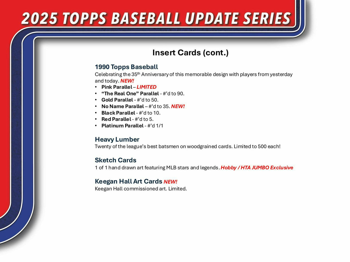 2025 Topps Update Series Baseball Hobby Box