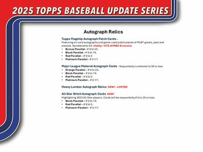 2025 Topps Update Series Baseball Hobby Box