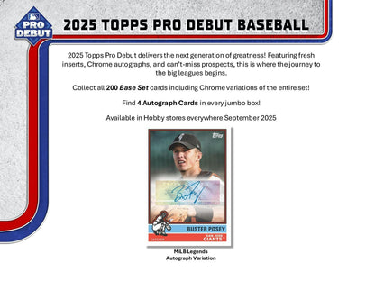 2025 Topps Pro Debut Baseball Hobby Jumbo Box