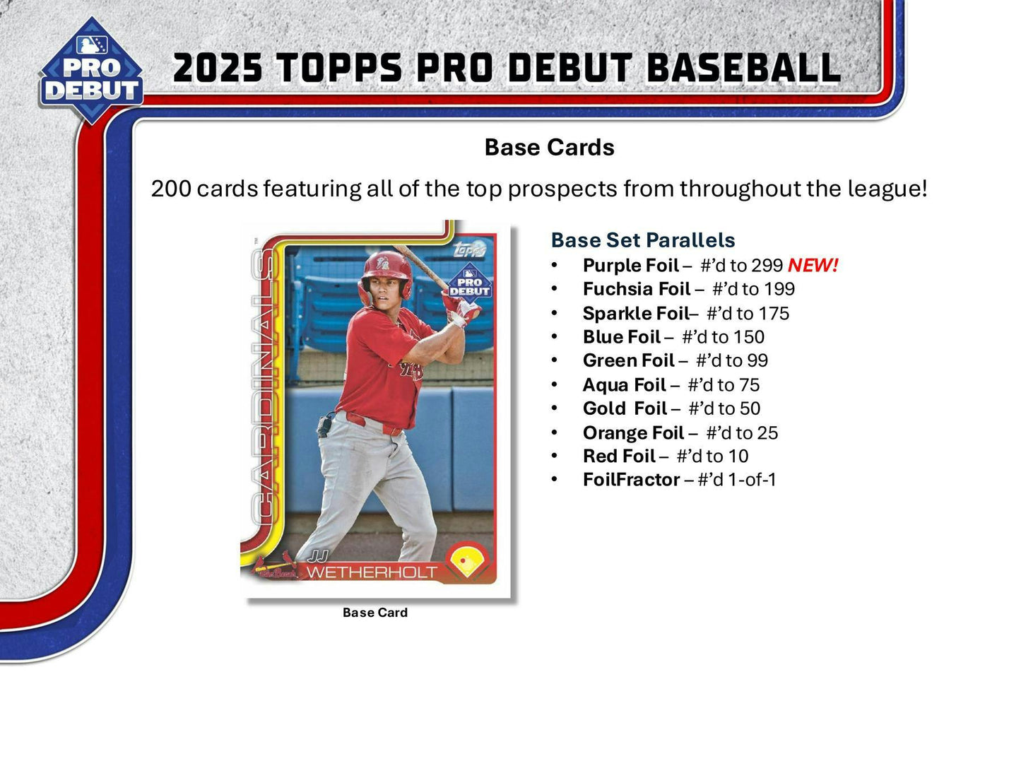 2025 Topps Pro Debut Baseball Hobby Jumbo Box