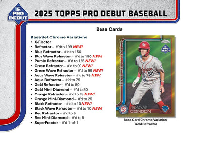 2025 Topps Pro Debut Baseball Hobby Jumbo Box