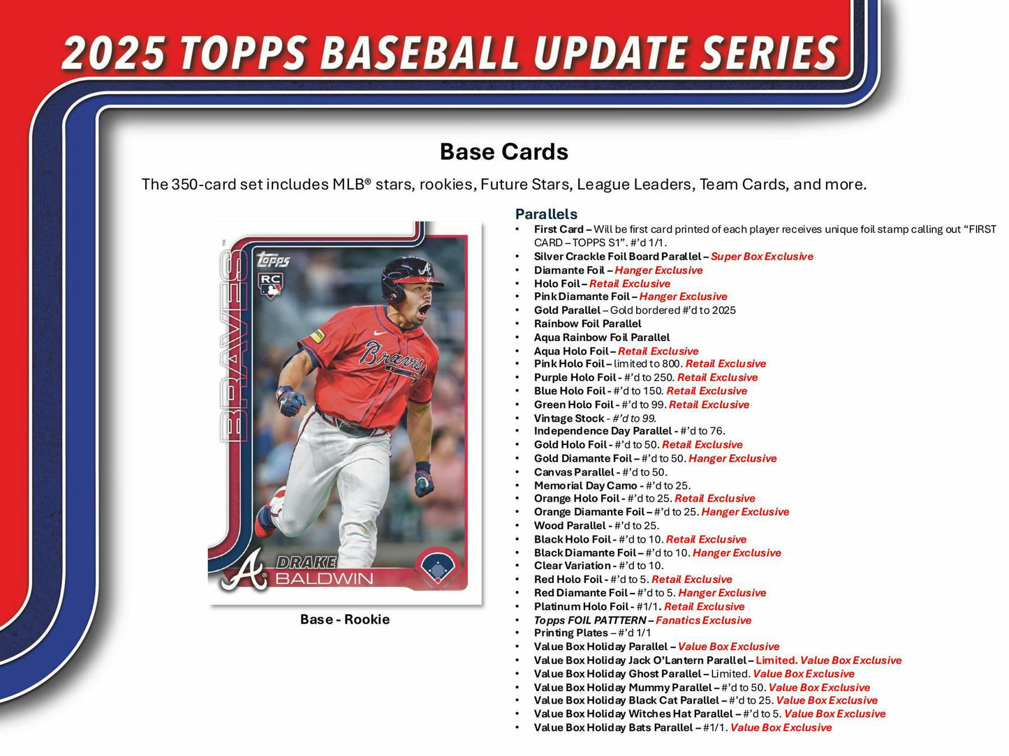 2025 Topps Update Series Baseball 7-Pack Blaster Box