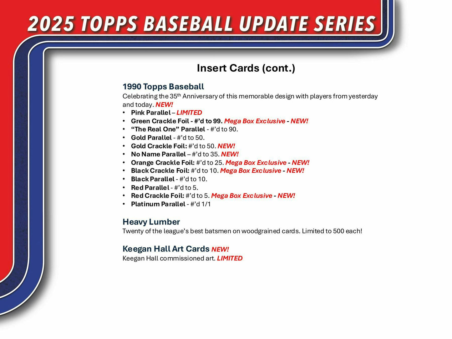 2025 Topps Update Series Baseball 7-Pack Blaster Box