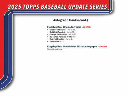 2025 Topps Update Series Baseball 7-Pack Blaster Box
