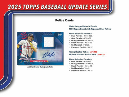 2025 Topps Update Series Baseball 7-Pack Blaster Box