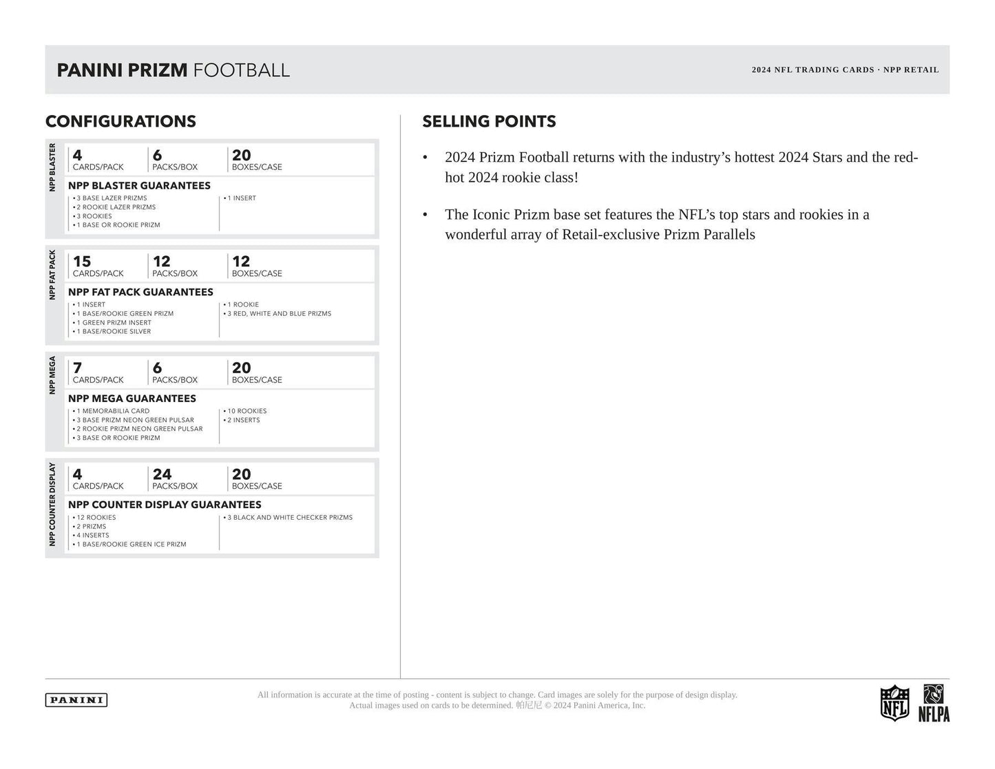 2024 Panini Prizm Football Blaster Box (Lazer Prizms!)