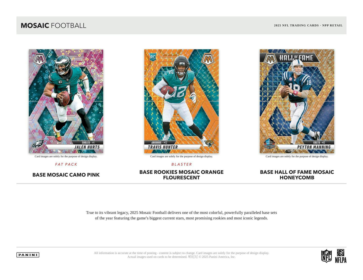 2025 Panini Mosaic Football 6-Pack Blaster Box