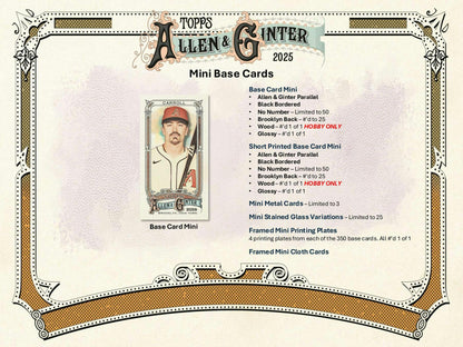 2025 Topps Allen & Ginter Baseball Hobby Box