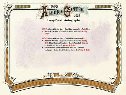 2025 Topps Allen & Ginter Baseball Hobby Box