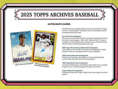 2025 Topps Archives Baseball 7-Pack Blaster Box